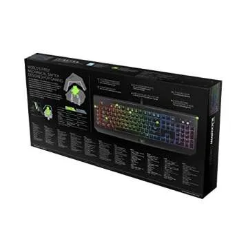Razer BlackWidow Chroma: Clicky RGB Mechanical Gaming Keyboard - 5 Macro Keys Green Mechanical Switches (Tactile and Clicky)