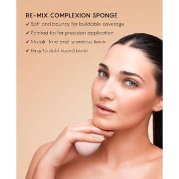 HALEYS Re–mix Complexion Sponge Vegan, Cruelty-Free Makeup Sponge Blender - Apply Liquid, Cream or...