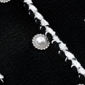 GOELIA Tweed Blazers for Women Work Business Casual, Knit Blazer Cropped Jacket for Women Black Blazer Women Cropped Blazer Elegant Cardigan Jackets Valentine's Day