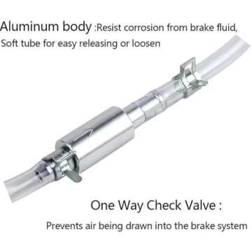 Universal Brake Bleeder Hose with One Way Check Valve