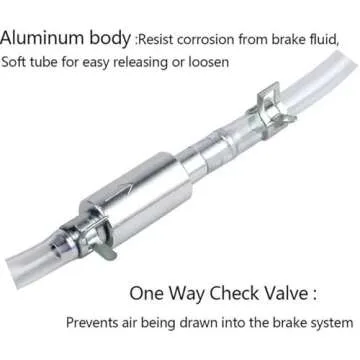 Universal Brake Bleeder Hose with One Way Check Valve