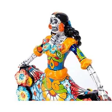 Authentic Ballerina Catrina Figurine - Handpainted Mexican Art