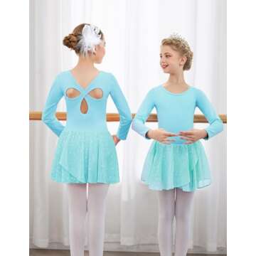 Stylish Long Sleeve Ballet Leotards for Kids - Arshiner