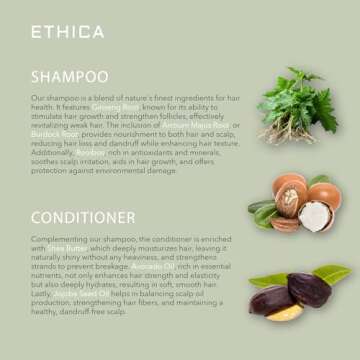 Ethica Hair Growth Shampoo & Conditioner Set for Healthy Hair