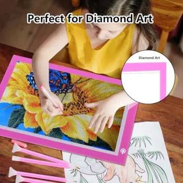 Light Pad Drawing A4 Tracing Light Table NXENTC LED Copy Board Ultra-Thin Display Pad Brightness Adjustable Stencil Artist Art Tracing Tatto Table Pink
