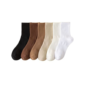 Verdusa Men's 6 Pairs Athletic Socks Crew Sock Anti Slip Lightweight Comfortable Work Business Socks...