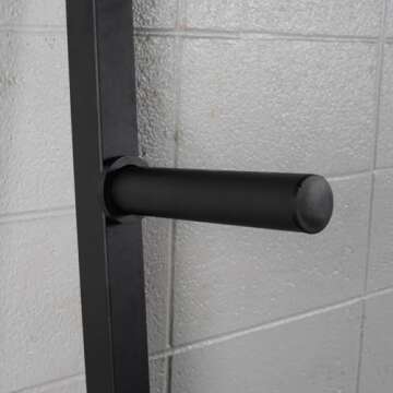 Titan Fitness Weight Plate Wall Mounted Storage Rack, Angled 4-Peg Design, Olympic Sized Weight Plate Organizer, Rated 800 LB, Anchored Wall Mounted Storage