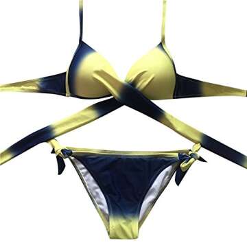 Jushye 2018 New Swimwear, Womens 2 Pieces Bikini Set Bandage Push-Up Padded Swimsuit Bathing Beachwear