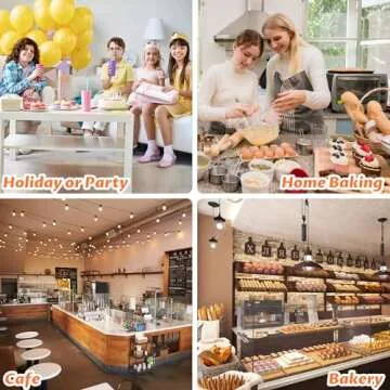 50 Pcs Bread Bags for Homemade Bread, Sourdough Paper Bread Bags With Window, 50% Thicker 13.7x8.2x3.7in A Large Bakery Bags Used for Storage Bread Cookies & Snacks, 60 Cute Sealing Stickers With Ties