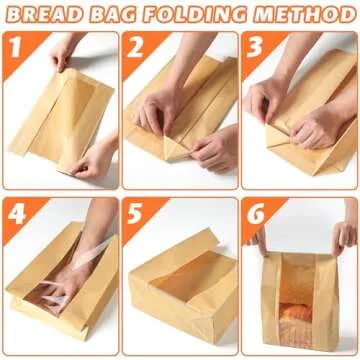 50 Pcs Bread Bags for Homemade Bread, Sourdough Paper Bread Bags With Window, 50% Thicker 13.7x8.2x3.7in A Large Bakery Bags Used for Storage Bread Cookies & Snacks, 60 Cute Sealing Stickers With Ties
