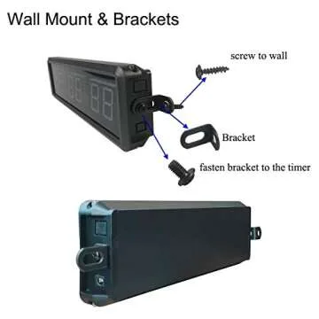 Ledgital Large Workout Clock for Home Gym, 11" Wall Mount Gym Timer Clock with Remote, (1.5-inch Digits, Blue+Red)