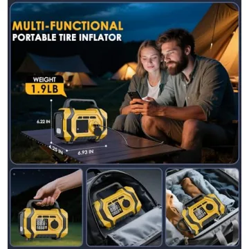 Portable Tire Inflator for Quick Car & Bike Inflation