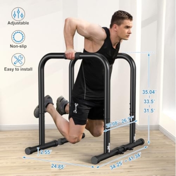 RELIFE Dip Station Heavy Duty Workout Equipment for Home