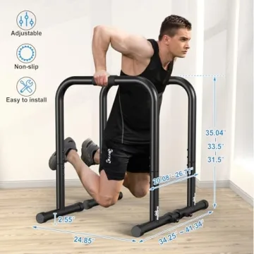 RELIFE Dip Station Heavy Duty Workout Equipment for Home