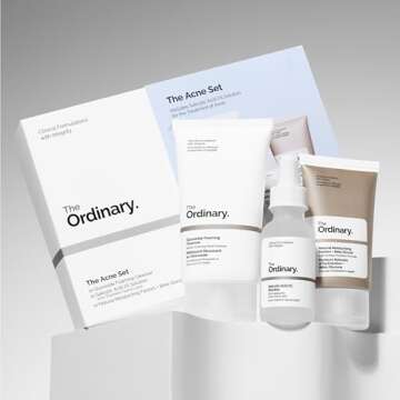 The Ordinary The Acne Set, 3-Step Skin Regimen with Salicylic Acid 2% Solution for Clearer Skin