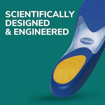 Dr. Scholl's Prevent Pain Protective Insoles, Protect Against Foot, Knee, Lower Back Pain, Promote Foot Health & Wellness, Trim to Fit Insert, Men Shoe Size 8-14, 1 Pair