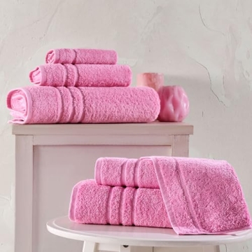 Hawmam Linen Pink 6 Piece Bath Towels Set for You