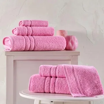 Hawmam Linen Pink 6 Piece Bath Towels Set for You