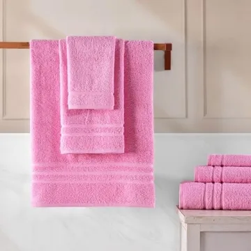 Hawmam Linen Pink 6 Piece Bath Towels Set for You