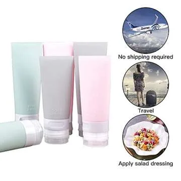 Portable Silicone Travel Bottles Set - Leakproof & Convenient