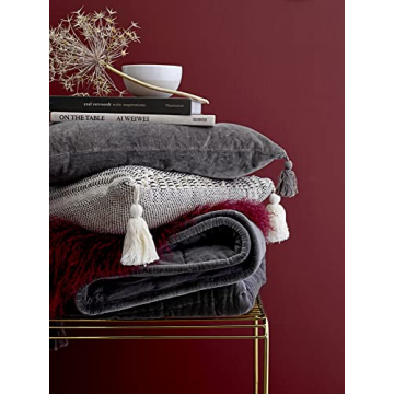 Elegant Bloomingville Beige Pillow with Charming Tassels