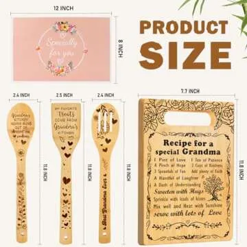Grandma Gifts from Grandkids, Grandma Birthday Gifts Cutting Board Set Gift, Best Grandma Ever Gifts...