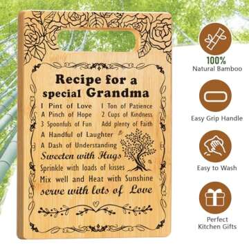 Grandma Gifts from Grandkids, Grandma Birthday Gifts Cutting Board Set Gift, Best Grandma Ever Gifts Great Grandma Christmas Gifts for Nana Gigi Mimi, Mothers Day Gifts Thank You Gifts for Grandma