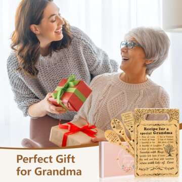 Grandma Gifts from Grandkids, Grandma Birthday Gifts Cutting Board Set Gift, Best Grandma Ever Gifts Great Grandma Christmas Gifts for Nana Gigi Mimi, Mothers Day Gifts Thank You Gifts for Grandma