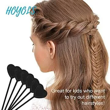 Hoyols 12pcs Quick Beader for Fun and Easy Hairstyles