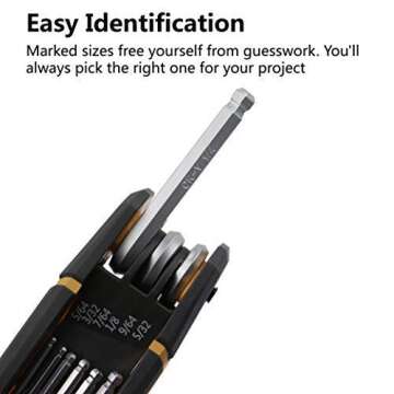 MULWARK Ball End Hex Wrench Set | 17pcs Metric & SAE