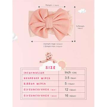 Makone 9PCS Baby Nylon Headbands Hair Accessories Hair Bows Stretchy Headband for Baby Girls Babies ...