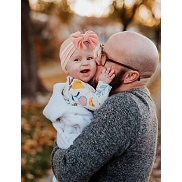 Makone 9PCS Baby Nylon Headbands Hair Accessories Hair Bows Stretchy Headband for Baby Girls Babies Newborn Infant Toddler