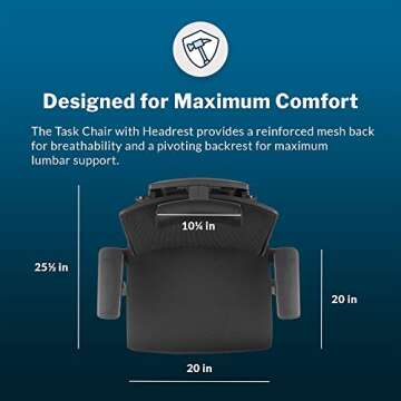 Vari Task Chair with Headrest - Ergonomic Office Chair for All-Day Comfort