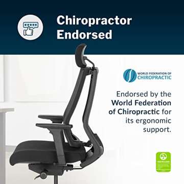 Ergonomic Vari Task Chair with Adjustable Height & Headrest