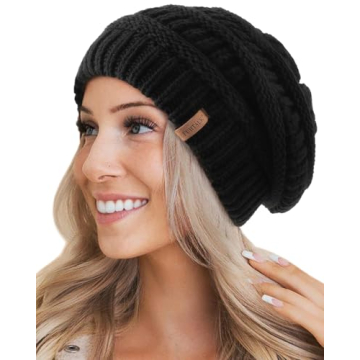 FURTALK Fleece Lined Knit Beanie for Women