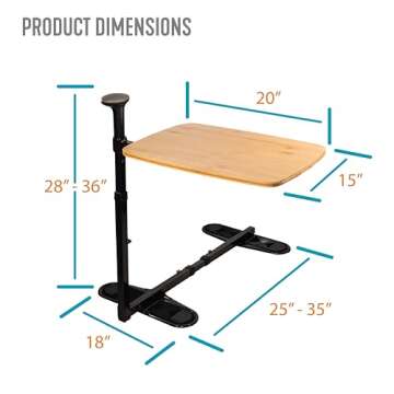 Stander Omni Tray Table - Versatile Adjustable TV Tray for Seniors