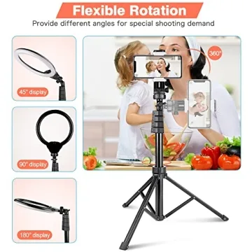 Aureday 12” LED Ring Light for Streamers and Creators