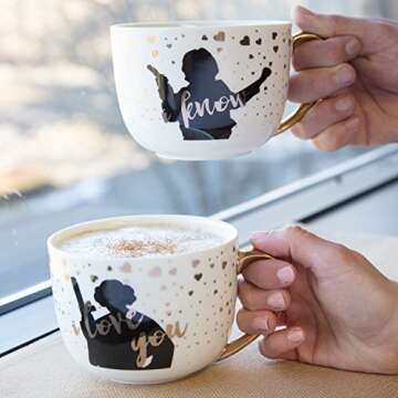 STAR WARS Princess Leia and Han Solo Coffee Latte Mug Set - I Love You, I Know - Cute Pinache Design - Great for Couples and Fans