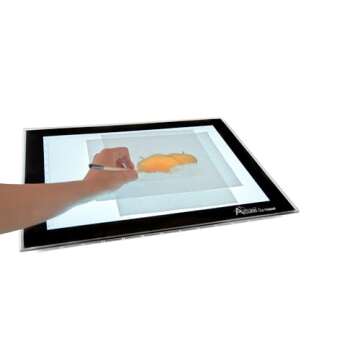 Acurit Artist Tracing Light Tablet - 8-5/8 x 11-7/8" - Art Drawing Tablets A4 - White/Black
