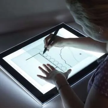 Acurit Artist Tracing Light Tablet - 8-5/8 x 11-7/8" - Art Drawing Tablets A4 - White/Black