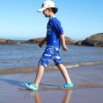 WateLves Kids Water Shoes Toddler Girls Boys Barefoot Non-Slip Quick Dry Aqua Socks for Beach Swim W...