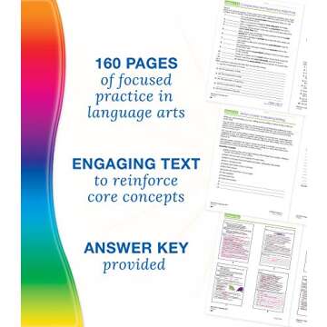 Spectrum Grade 8 Language Arts Workbook, Ages 13-14, Parts of Speech, Vocabulary, Writing Practice, Sentence Building Skills, and Grammar Workbook, 8th Grade Language Arts Workbook for Teens