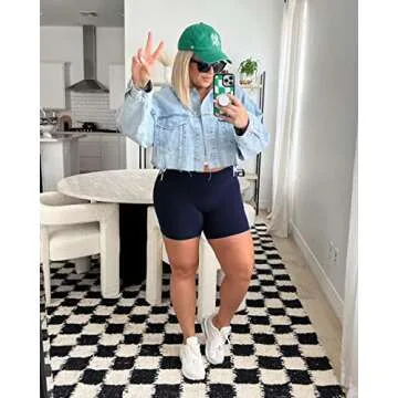 FULLSOFT Women's Biker Shorts with Pockets - 4 Pack