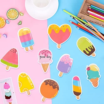 Xqumoi 30 Pack Ice Cream Sticky Notes for Kids and Parties