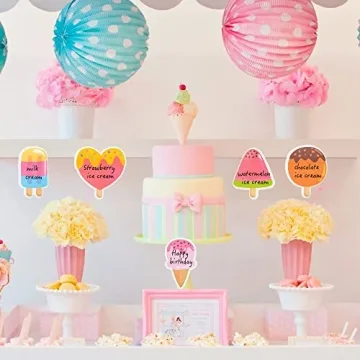 Xqumoi 30 Pack Ice Cream Sticky Notes for Kids and Parties