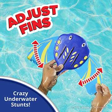 Aqua Stingray Underwater Glider, Swimming Pool Toy, Self-Propelled, Adjustable Fins, Travels up to 6...