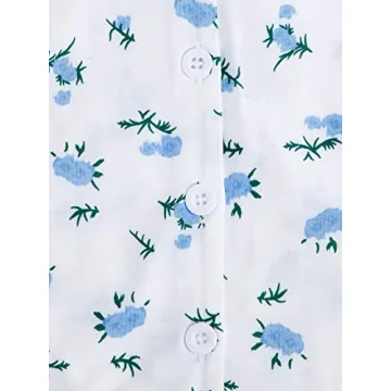 Verdusa Women's Floral Pajama Set Comfortable Loungewear