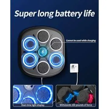 ROIPXM Music Boxing Machine for Adults, Boxing Machine Wall Mounted Music with Gloves, Boxing Music Workout Machine for Home, Indoor and Gym