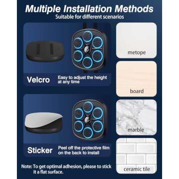 ROIPXM Music Boxing Machine for Adults, Boxing Machine Wall Mounted Music with Gloves, Boxing Music Workout Machine for Home, Indoor and Gym