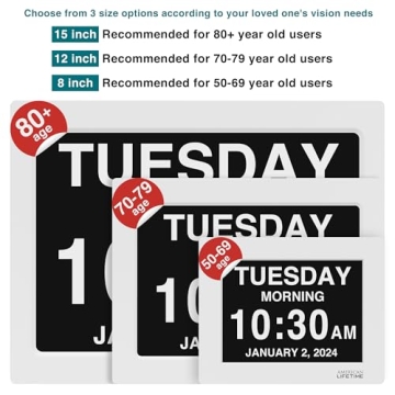 Buy American Lifetime Dementia Clock - Large Display for Seniors